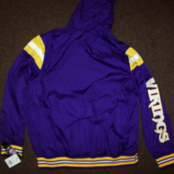 MINNESOTA VIKINGS Reversible Hooded Jacket   LARGE - Picture 7 of 11